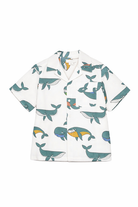 Camicia per bambino Stella McCartney Kids bianca con stampa balene TY5P71 Z3553 101MC STELLA McCARTNEY KIDS 