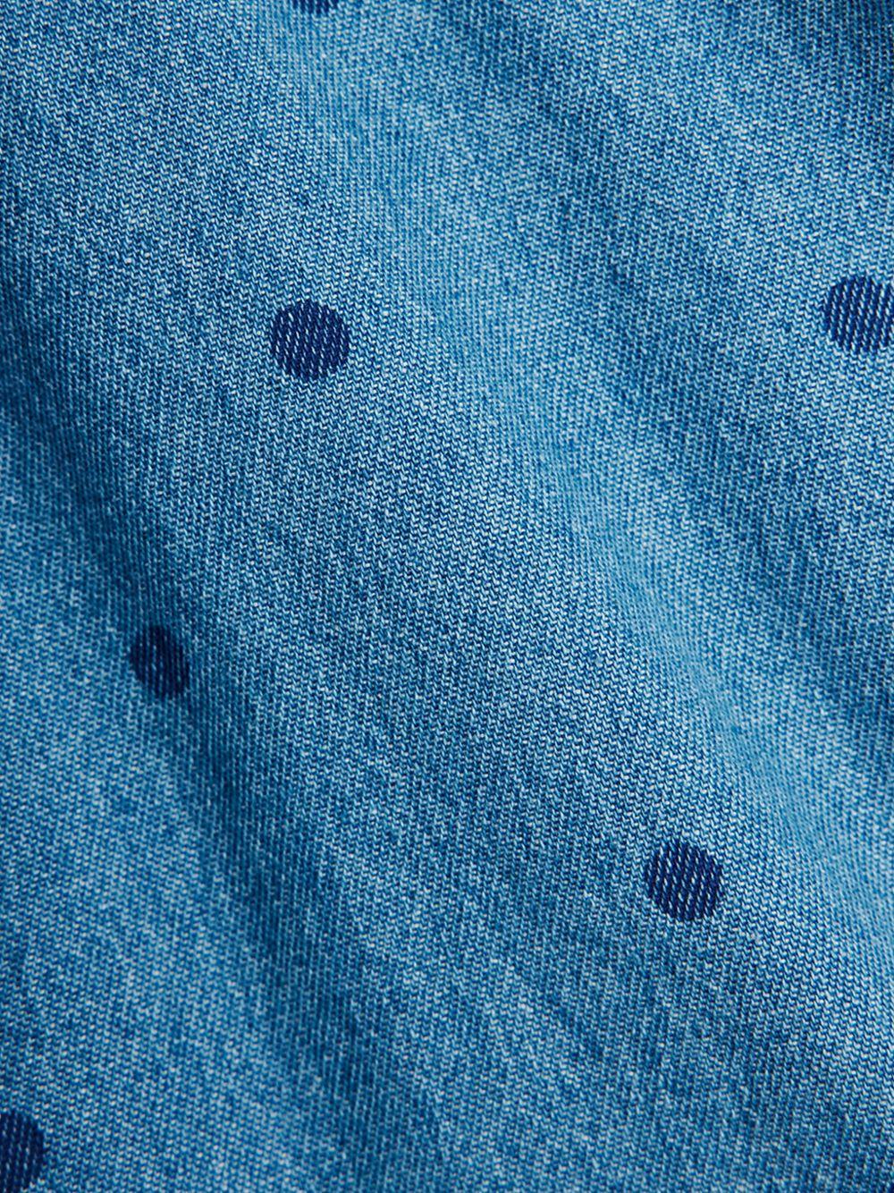Abito per neonata Mini Rodini denim con ricamo bassotto 26250120 BLUE MINI RODINI KIDS 