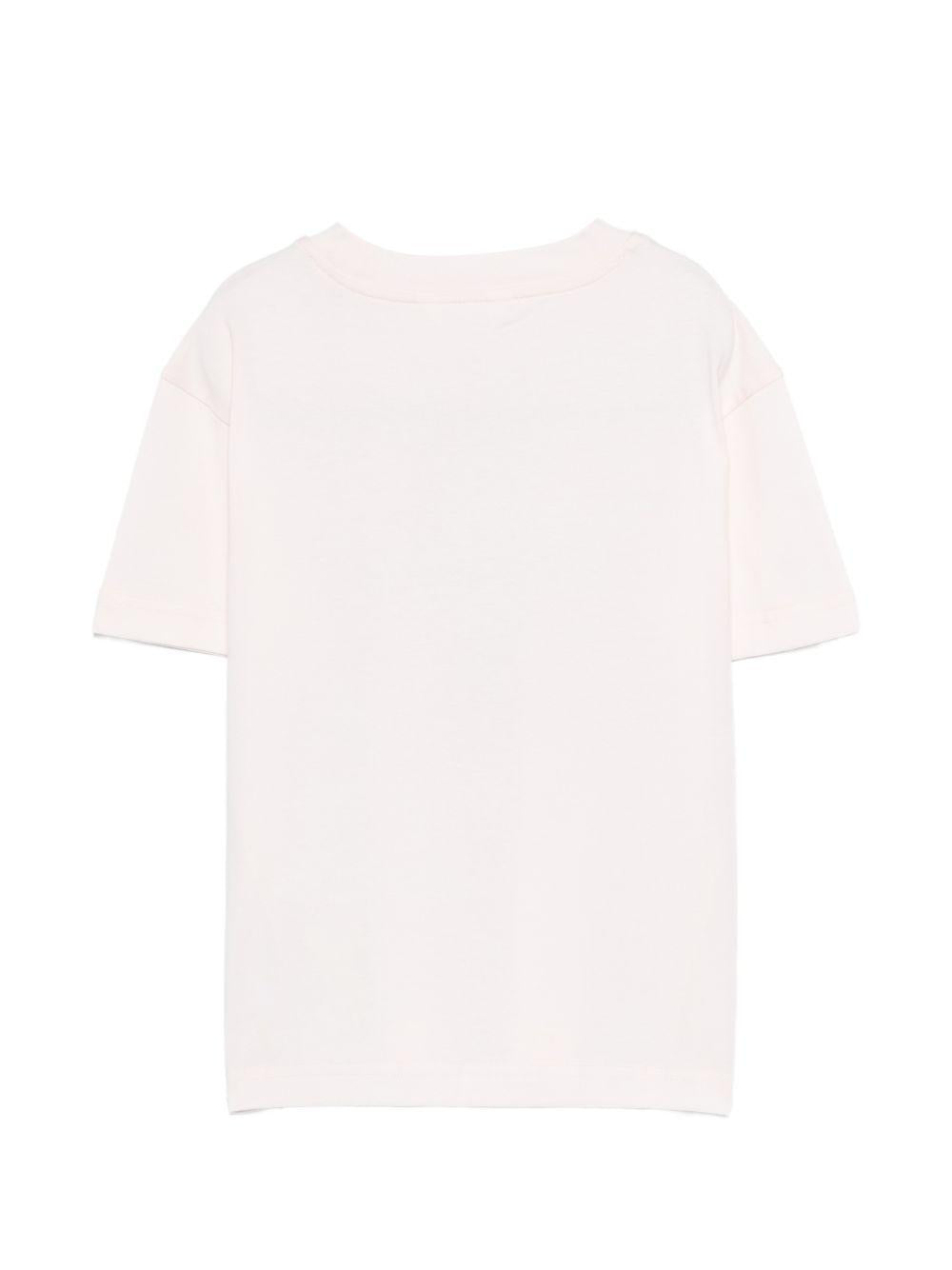 T-shirt per bambina Palm Angels Kids rosa con stampa Teddy sul davanti PGAA002S26JER007 042 PALM ANGELS KIDS 