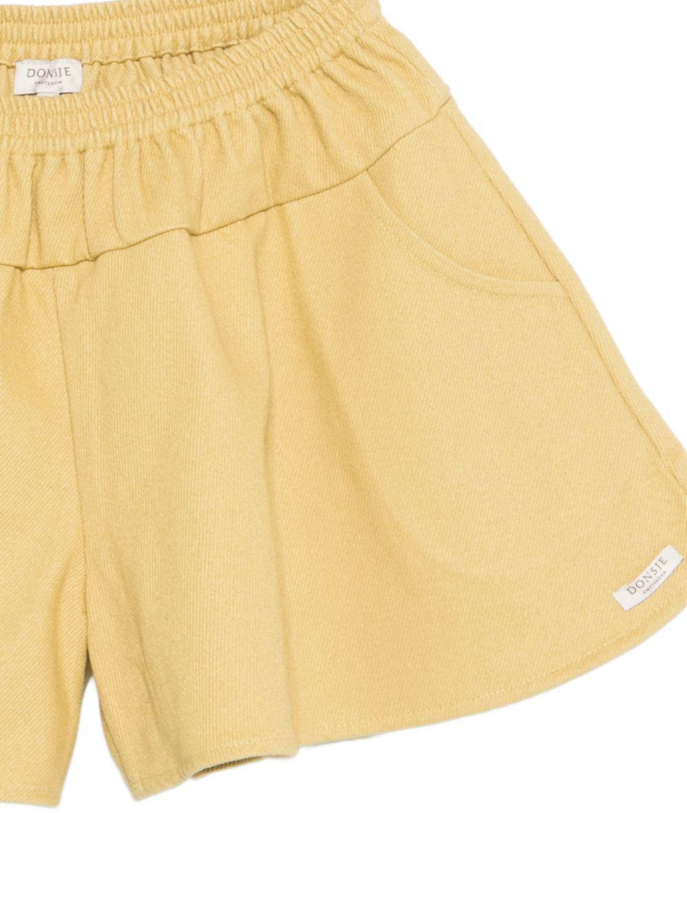 Shorts Mazena per bambina Donsje gialli con vita elasticizzati 4115000 00063 DONSJE 