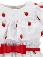 Abito per neonata Monnalisa bianco con dettaglio ruches 31G914 7944NB 9944 MONNALISA KIDS 