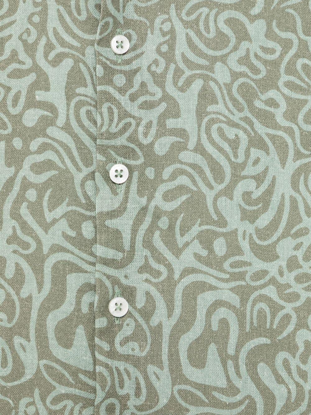 Camicia per bambino Paolo Pecora Kids verde con stampa grafica PP4033 OLIVA PAOLO PECORA KIDS 
