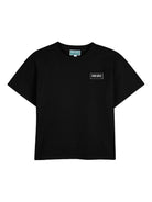 T-shirt per bambino Kenzo Kids nera con logo sul davanti K61681 09B KENZO KIDS 