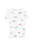 T-shirt per bambino Molo bianca con stampa di esche da pesca 1S26A210 9550 MOLO KIDS 