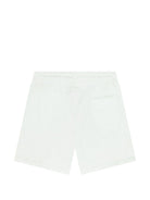 Shorts per bambino MSGM Kids bianco con coulisse e tasche S6MSJUBE018 001 MSGM KIDS 