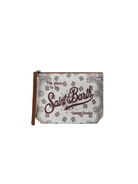 Pochette Aline "Bandana Round 10" MC2 Saint Barth beige con stampa bandana all-over ALIN001 03131L MC2 ST. BARTH KIDS 