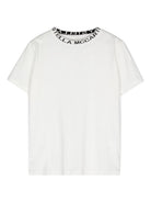 T-shirt per bambina Stella McCartney Kids bianca con logo sul davanti TV8P71 Z0434 101 STELLA McCARTNEY KIDS 