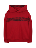 Felpa per bambino Lanvin Enfant rossa con dettaglio logo N30293 959 LANVIN 