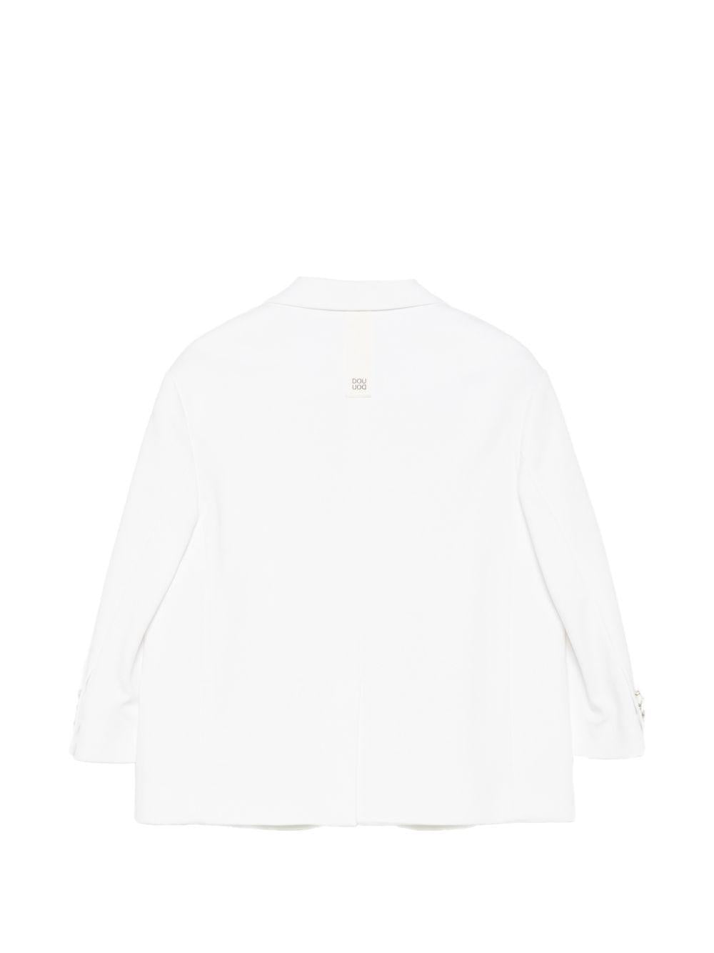 Giacca per bambina Douuod Kids bianca con dettaglio fiocco DY2A34 J0371 100 DOUUOD 