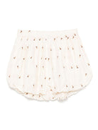Shorts per bambina Donsje Wiepp beige con dettaglio con ricamo ad ape 4098501 00003 DONSJE 