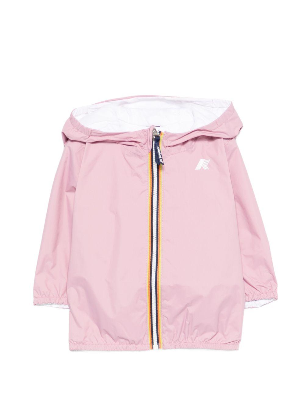 Giacca per neonata K Way Kids rosa con cappuccio e zip K2123IW C56 K-WAY KIDS 