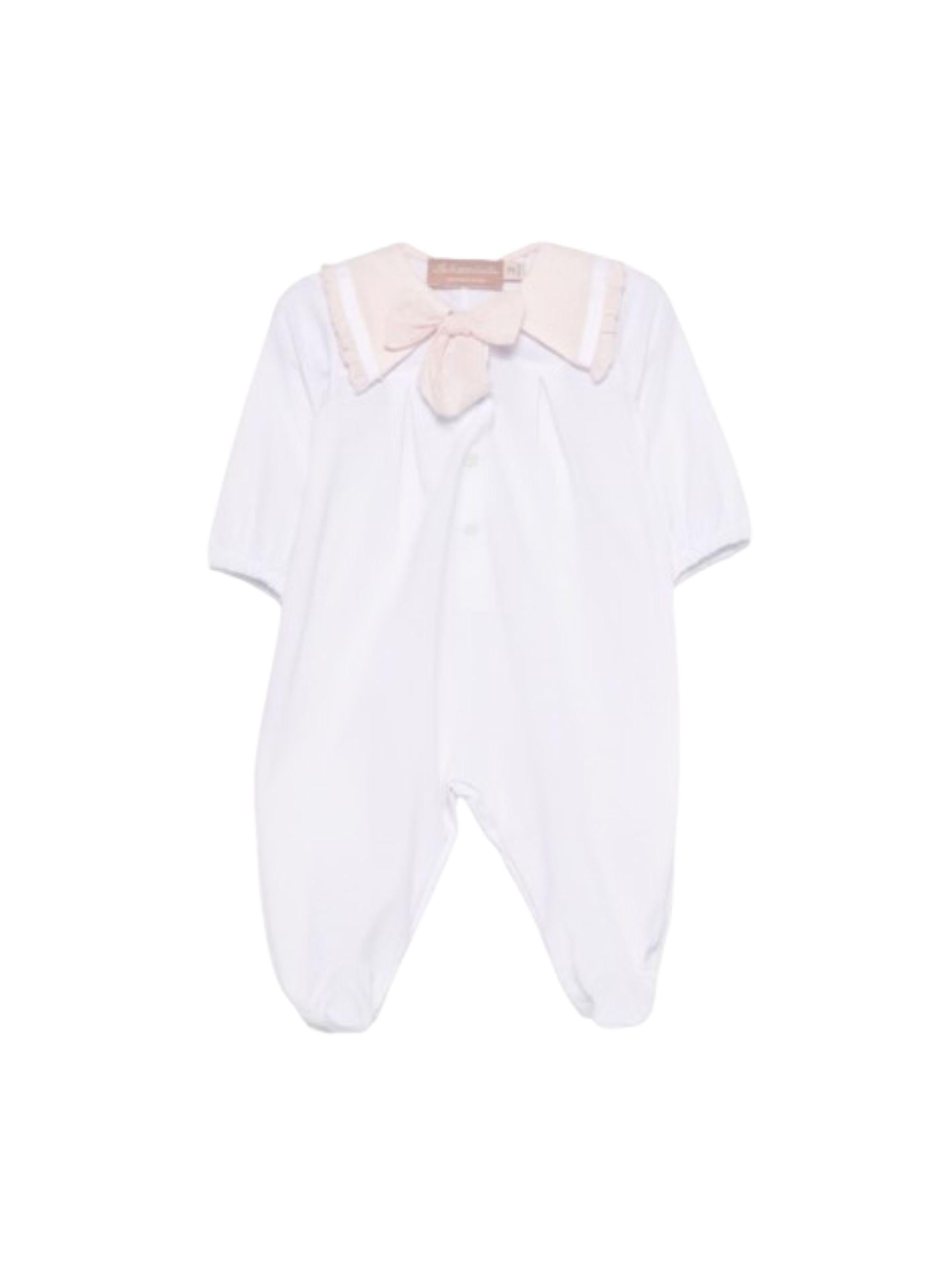 Tutina per neonata La Stupenderia bianca con dettaglio fiocco 2TBTT56 U40 LA STUPENDERIA 