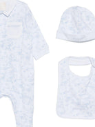Set tutina cappellino per neonato Givenchy Kids azzurro con stampa grafica all-over H31264 N48 GIVENCHY KIDS 