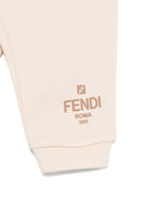 Pantaloni per neonato Fendi Kids beige con ricamo con logo BUF258 5V0 F1P2N FENDI KIDS 