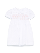 Abito per neonata Mariella Ferrari bianco con inserto con punto smock ATC3 043 MARIELLA FERRARI 