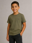 T-shirt per bambino Givenchy Kids verde con logo sul davanti H31344 653 GIVENCHY KIDS 