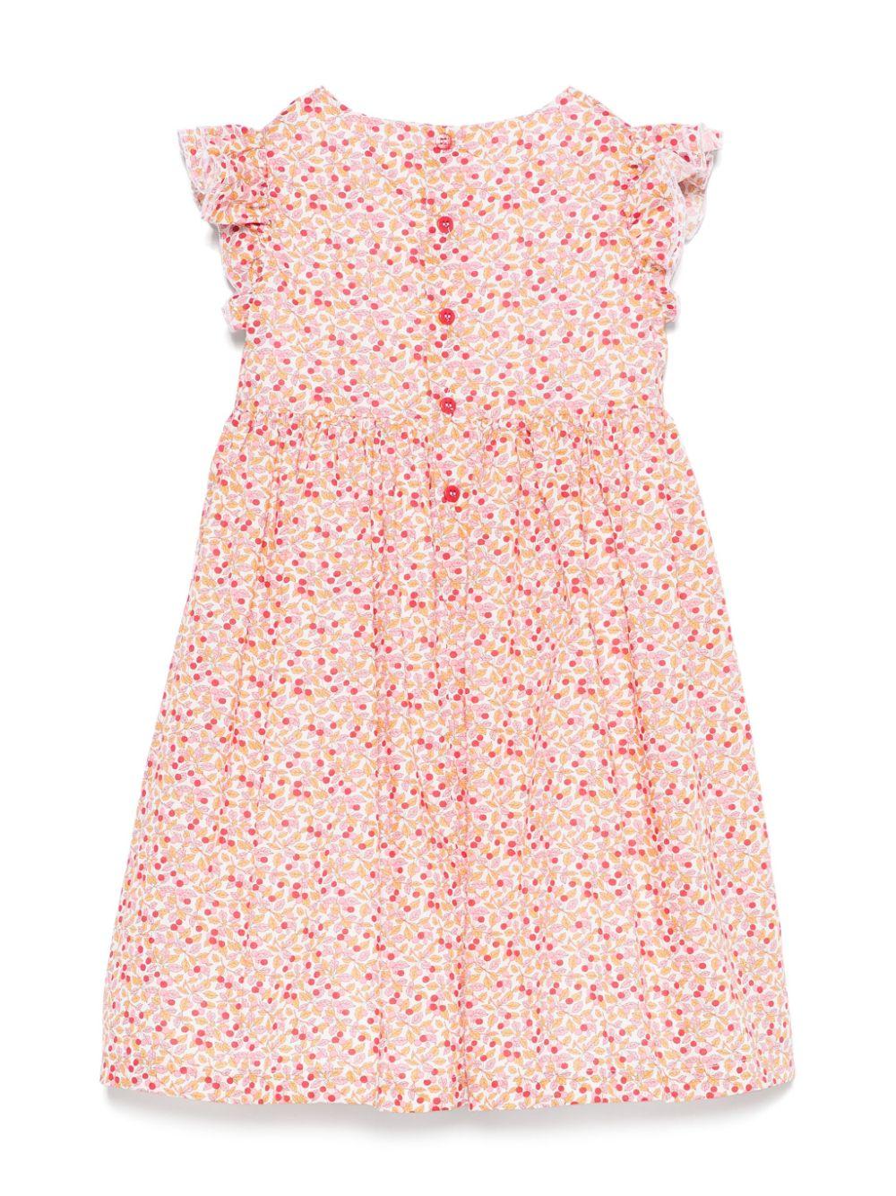 Abito per bambina Il Gufo rosa con dettagli con ruches P25VM791C4139 249 IL GUFO 