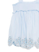 Top per bambina ZIMMERMANN Kids Cascadian azzurro con orlo a smerlo 3939TS S255 ZIMMERMANN KIDS 