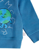 Felpa per neonato Stella McCartney Kids blu con stampa grafica sul davanti TX4520 Z0453 60P STELLA McCARTNEY KIDS 