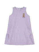 Abito per bambina Moschino Kids viola con stampa sul davanti HDV0HELLA10 51683 MOSCHINO KIDS 