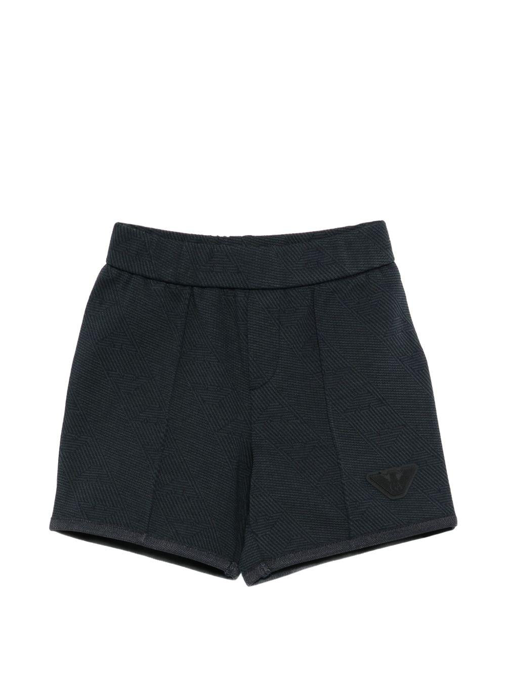 Shorts per neonato Emporio Armani Kids blu con logo aquila sul davanti EB001121 AF20698 UB118 EMPORIO ARMANI KIDS 