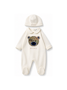 Set tutina e berretto per neonati Etro Kids bianco con orsetto stampato a paisley GZB530 Z3672 102 ETRO KIDS 