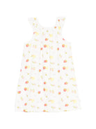 Camicia da notte per bambina Petit bateau bianca con stampa grafica all-over A0FD8 01 PETIT BATEAU 