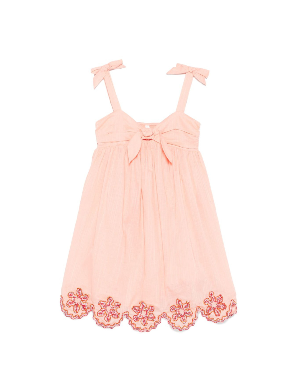 Abito per bambina ZIMMERMANN Kids pesca ricamato con orlo smerlato Cascadian Ric Rac 4009DS S255 ZIMMERMANN KIDS 