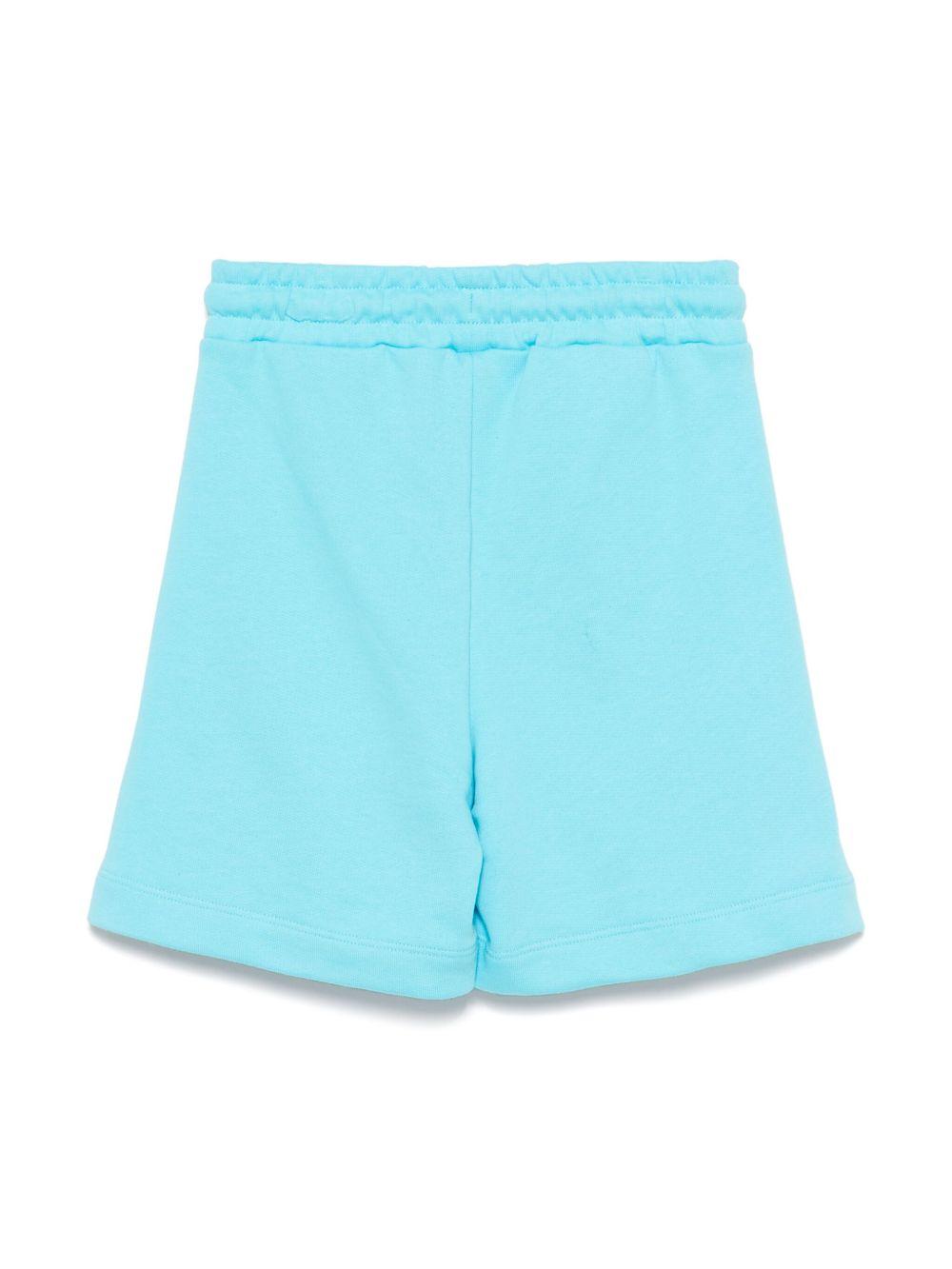 Shorts sportivi in cotone per bambino MSGM Kids azzurro con vita elasticizzata S5MSJUBE071 MS005 MSGM KIDS 