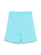Shorts sportivi in cotone per bambino MSGM Kids azzurro con vita elasticizzata S5MSJUBE071 MS005 MSGM KIDS 
