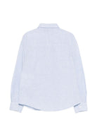Camicia per bambino Emporio Armani Kids azzurra con logo aquila ricamato EB000978 AF20970 U9357 EMPORIO ARMANI KIDS 