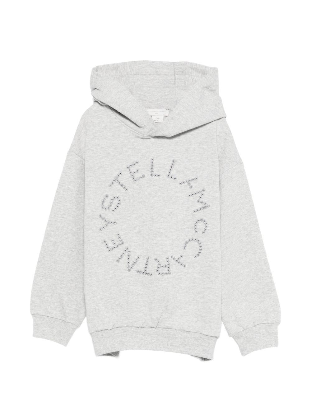 Felpa per bambini Stella McCartney Kids grigia con logo sul davanti TY4B60 Z3409 807 STELLA McCARTNEY KIDS 