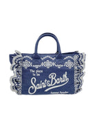 Borsa Colette MC2 Saint Barth denim con decorazione a occhielli COL0027 00485L MC2 ST. BARTH KIDS 