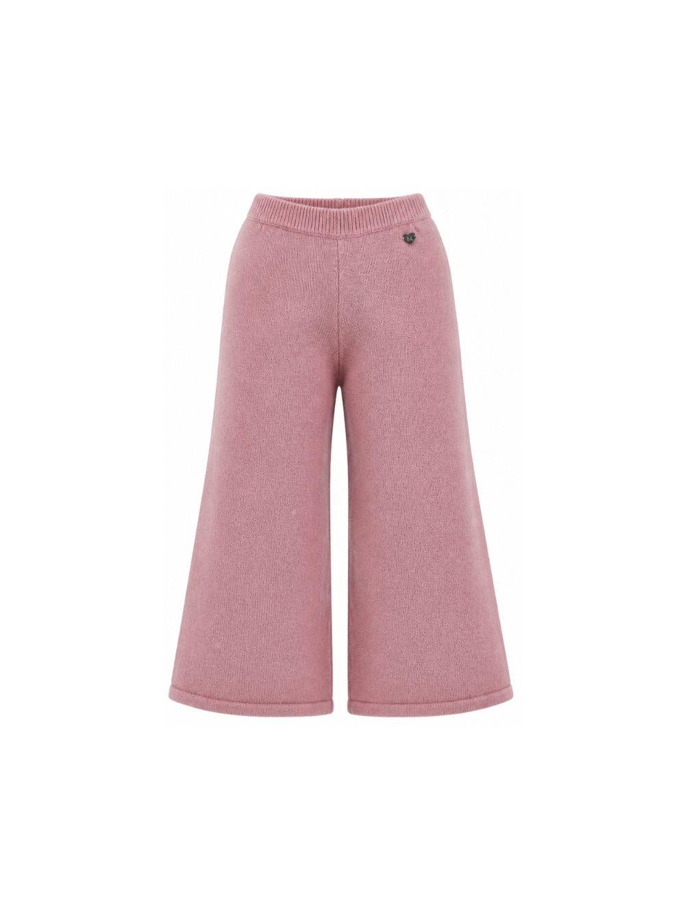 Pantaloni per bambina Monnalisa Kids rosa con design lavorato a maglia 17H409 8060 0094 MONNALISA KIDS 