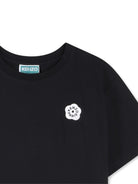 T-shirt per bambina Kenzo Kids nera con dettaglio fiore K61621 09B KENZO KIDS 