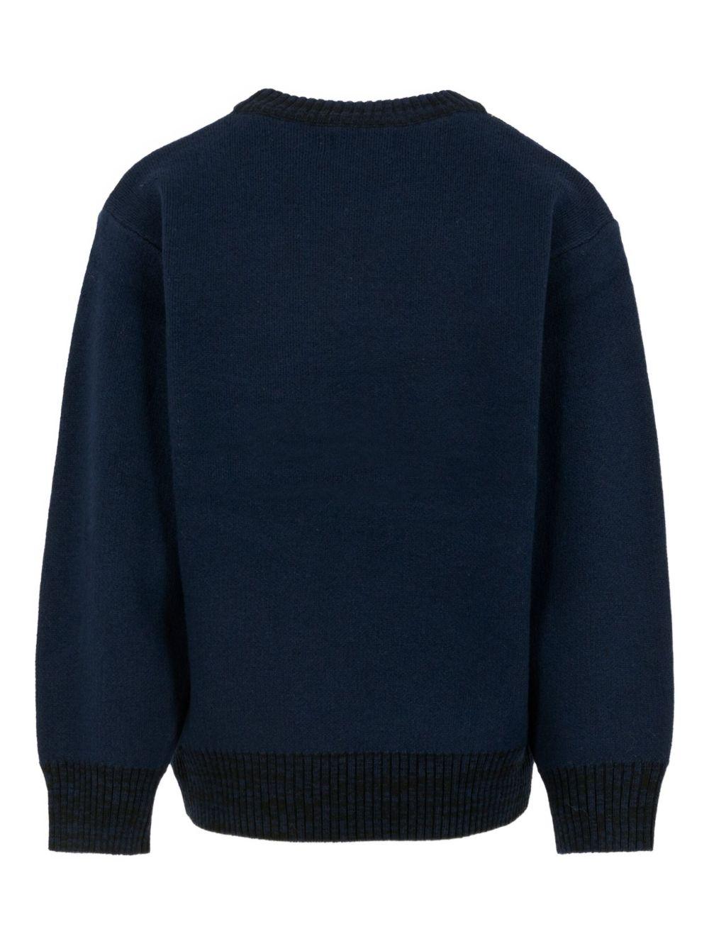 Maglione per bambino Molo blu con stampa alieni 1W25K204 9673 MOLO 