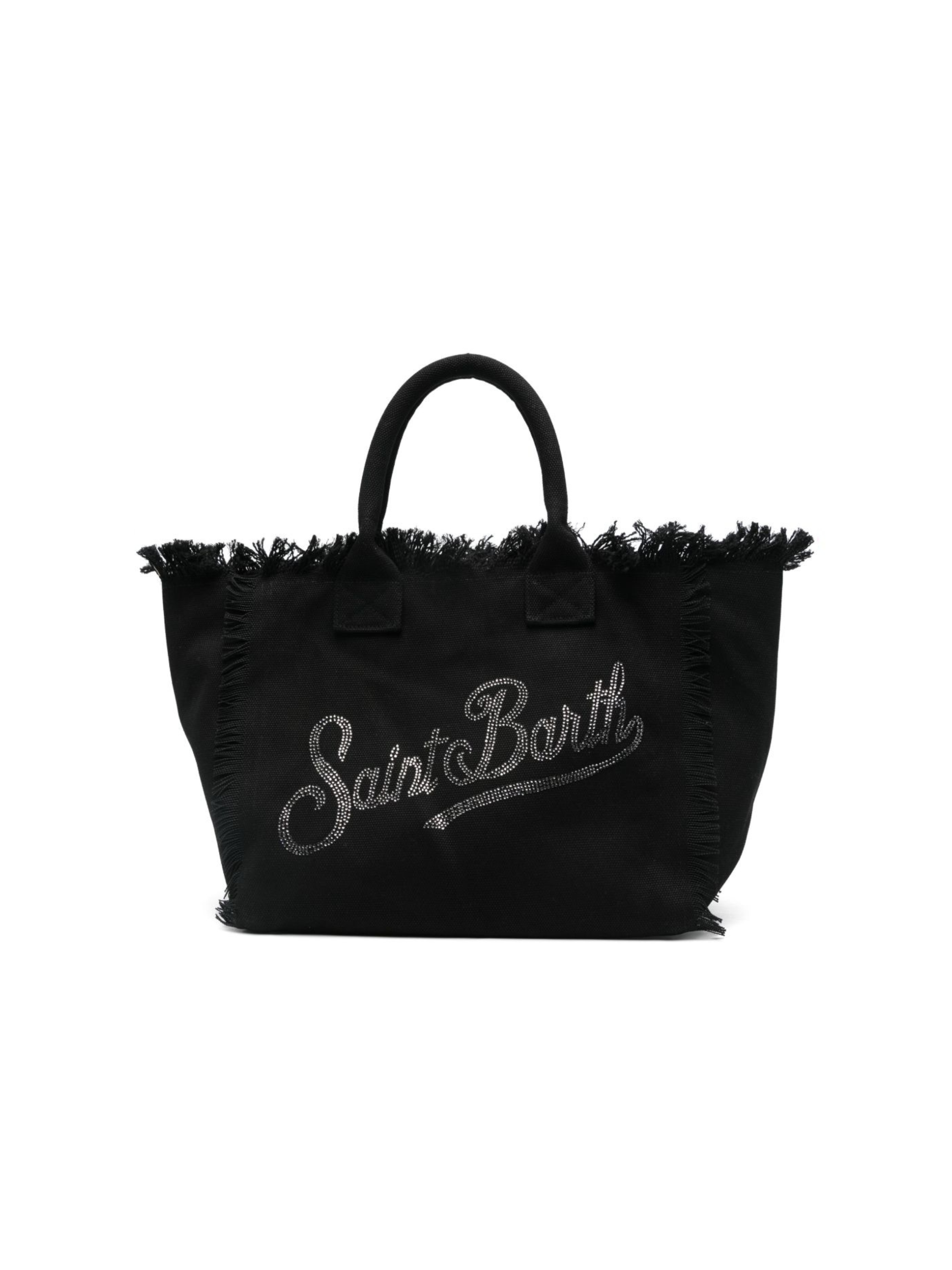 Borsa Vanity MC2 Saint Barth nera con logo impreziosito da strass sul davanti VANI001 02563L MC2 ST. BARTH KIDS 