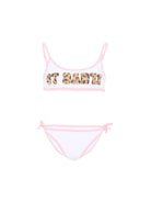 Costume da bagno per bambina MC2 Saint barth Kids bianco con laccetti JAI0002 03209L MC2 ST. BARTH KIDS 