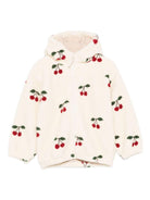 Felpa per bambina Konges Sløjd bianco con motivo ciliegie KS104068 P00049 KONGES SLOJD 