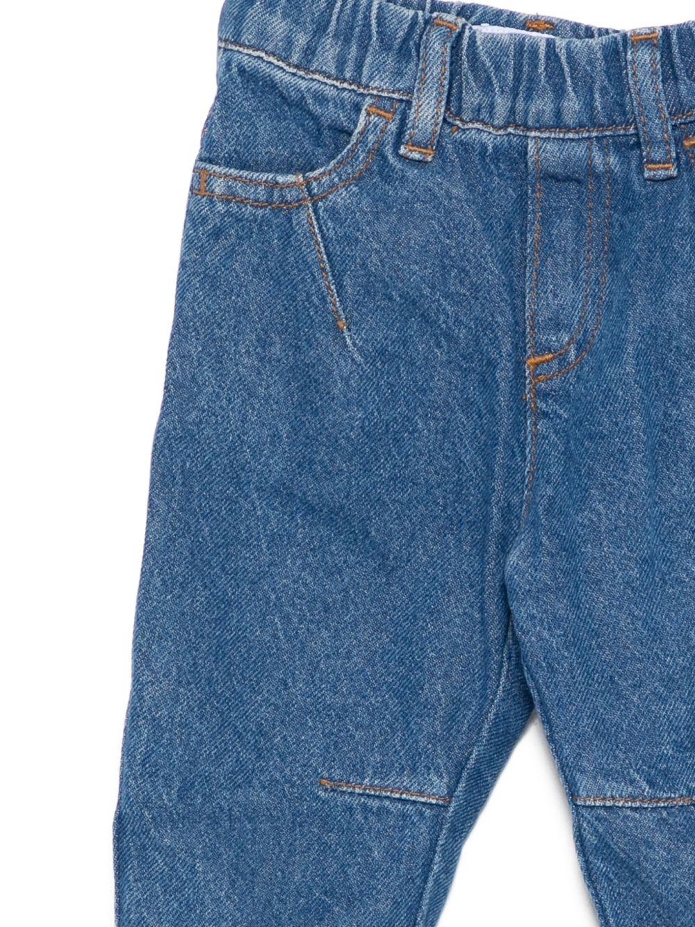 Pantaloni per neonato Emporio Armani Kids blu con elastico in vita EB001112 AF21778 MB002 EMPORIO ARMANI KIDS 