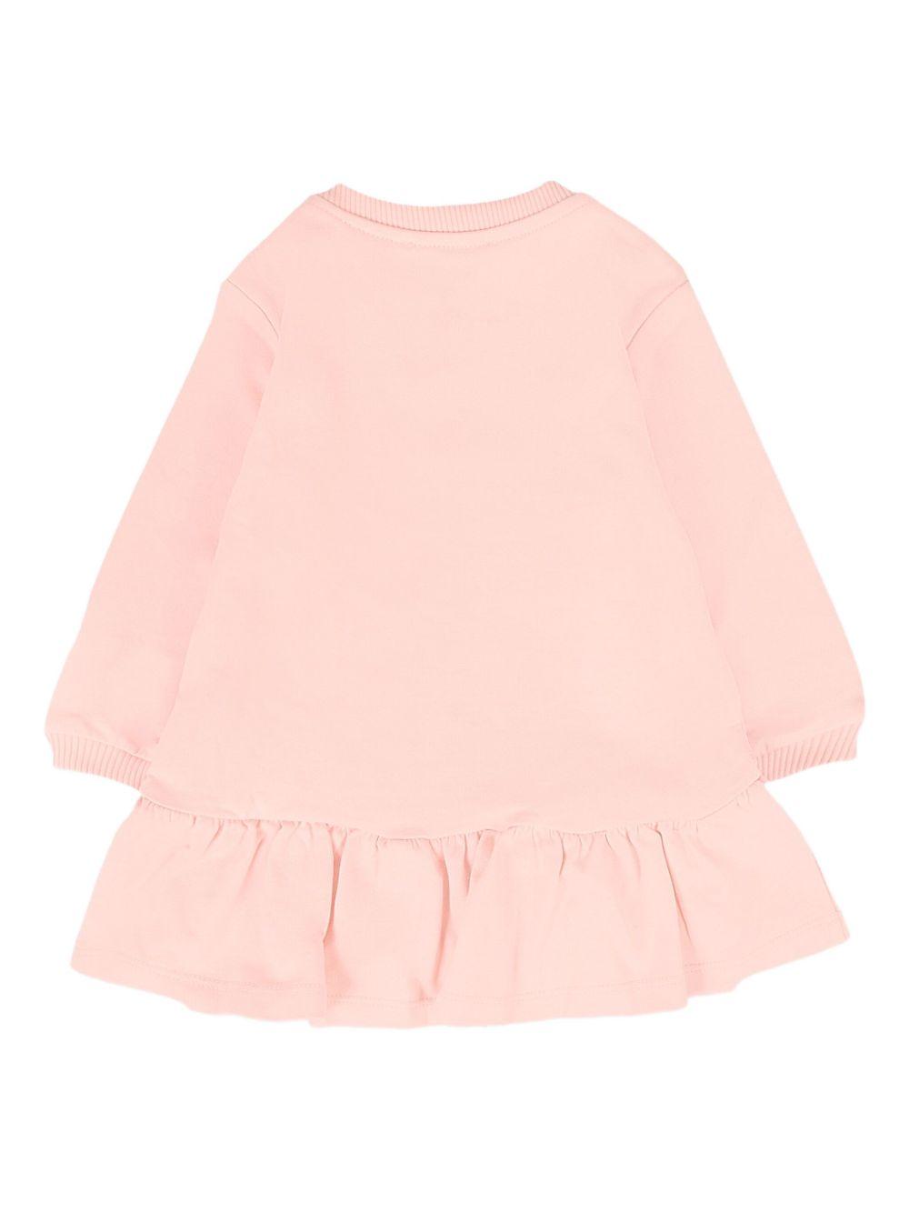 Abito per neonata Moschino Kids rosa con logo Teddy Bear MAV0BKLCA63 50209 MOSCHINO KIDS 