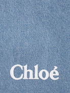 Borsa fasciatoio per neonati Chloé Kids azzurra con logo ricamato C20943 Z10 CHLOE' KIDS 
