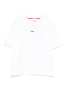 T-shirt per bambino Hugo Kids bianca con stampa con logo G00434 10P Hugo 