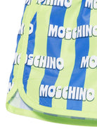 Costume da bagno per neonato Moschino Kids verde con motivo a righe azzurre MUL00BLKA02 83676 MOSCHINO KIDS 
