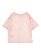 T-shirt per bambina Philosophy di Lorenzo Serafini Kids rosa con logo ricamato sul davanti I1G609 7206 0094 PHILOSOPHY KIDS 