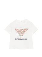 T-shirt per neonato Emporio Armani Kids bianca con stampa grafica con palline da tennis EB001081 AF14503 U0003 EMPORIO ARMANI KIDS 