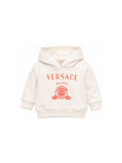 Felpa per neonato Versace Kids beige con stampa grafica 10252521A18126 2YE00 VERSACE KIDS 