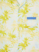 Camicia con stampa per bambino Palm Angels Kids verde con chiusura con abbottonatura PBGG002S25FAB002 4042 PALM ANGELS KIDS 