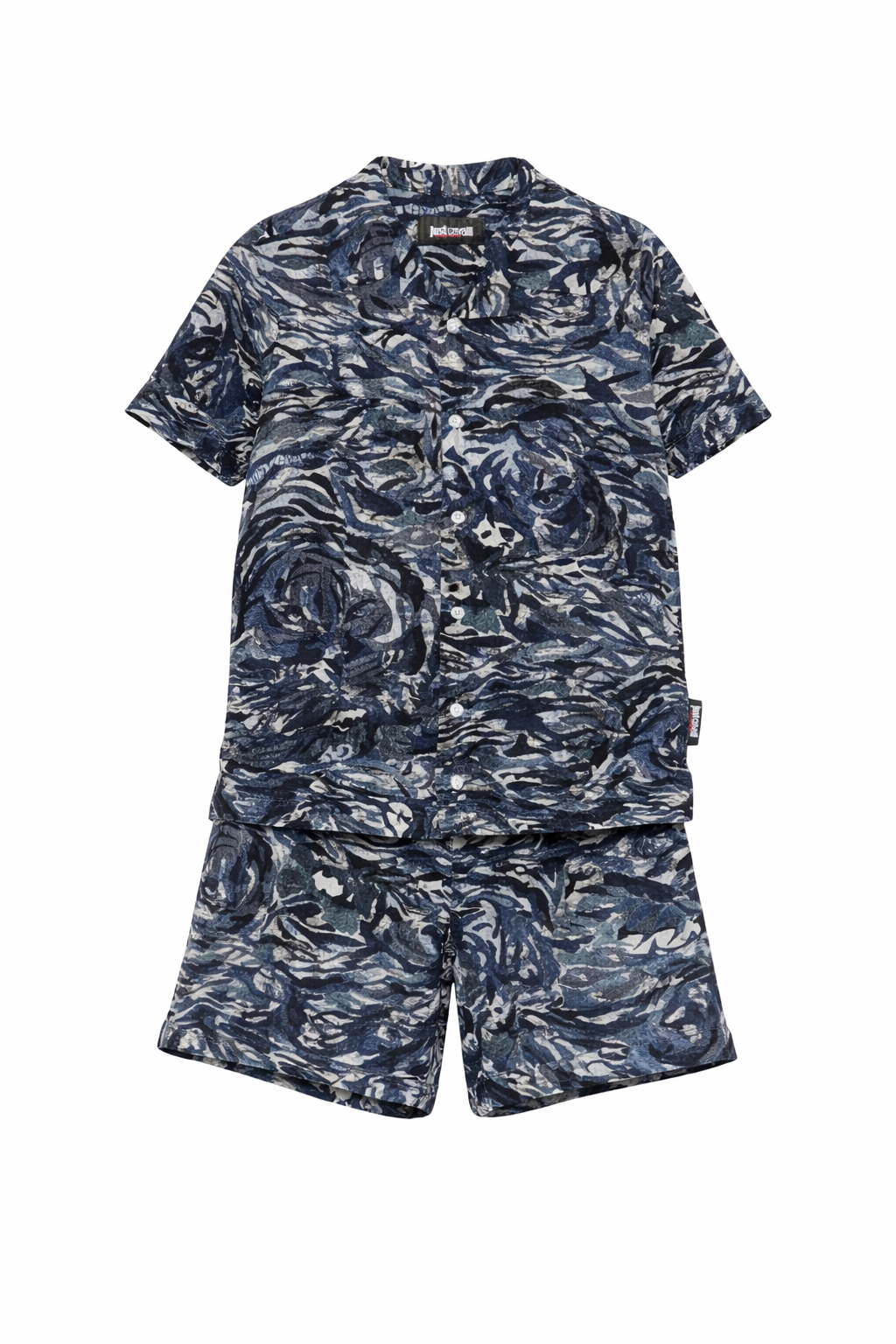 Completo per bambino Just Cavalli Kids blu per bambino a maniche corte JBP26168CE TIGER PAT. ROBERTO CAVALLI KIDS 