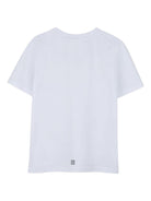T-shirt per bambina Givenchy Kids bianca con logo sul davanti H30959 10P GIVENCHY KIDS 